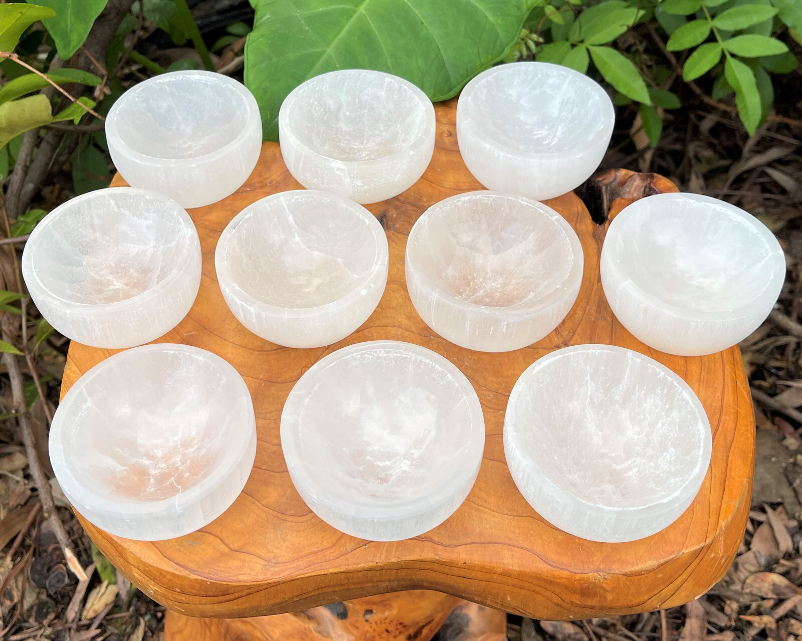 Wholesale Bulk Lot: 7 Selenite Charging Bowls Medium (Cleanse & Charge Crystals)