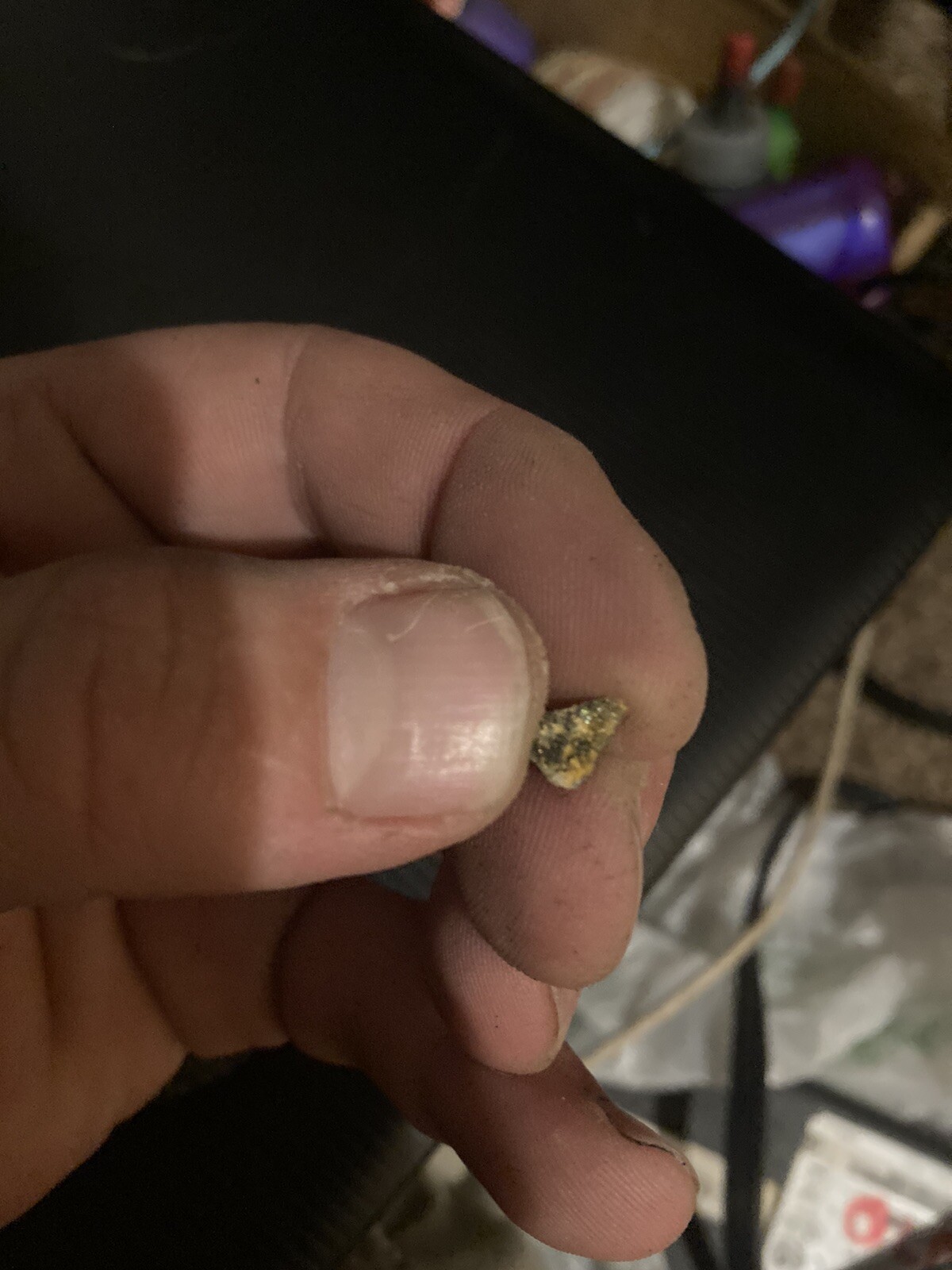 Gold Crystalline With Black And White Crystalline