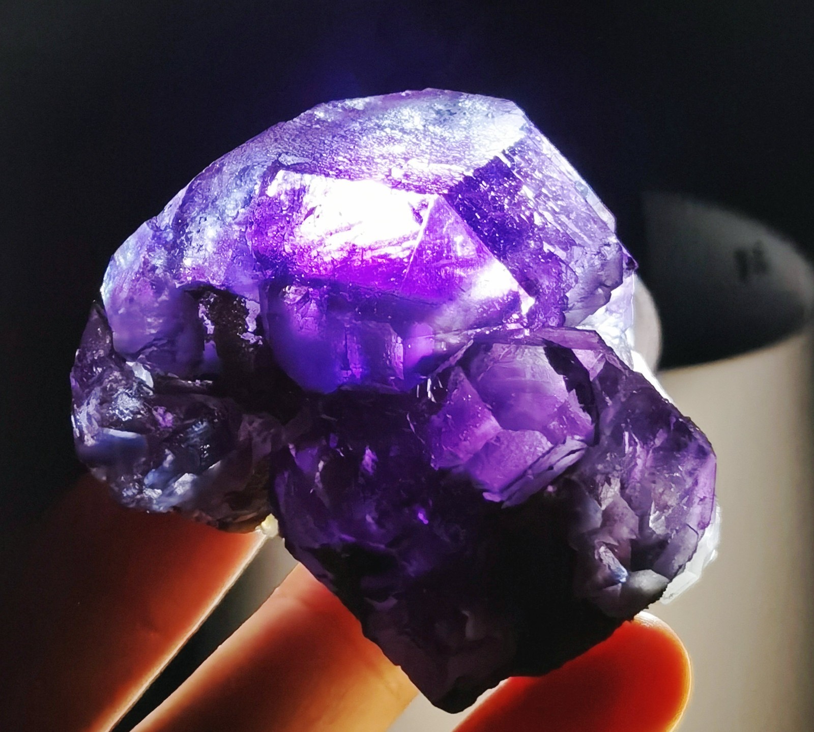 Natural Transparent Purple Window Fluorite Mineral Specimen China