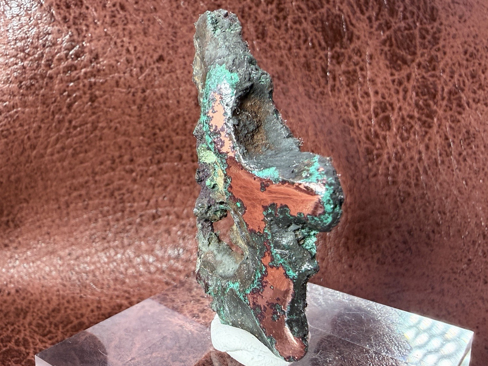Natural Oxidized Green Glacial Float Copper with Buffed Finish, Michigan 30 g