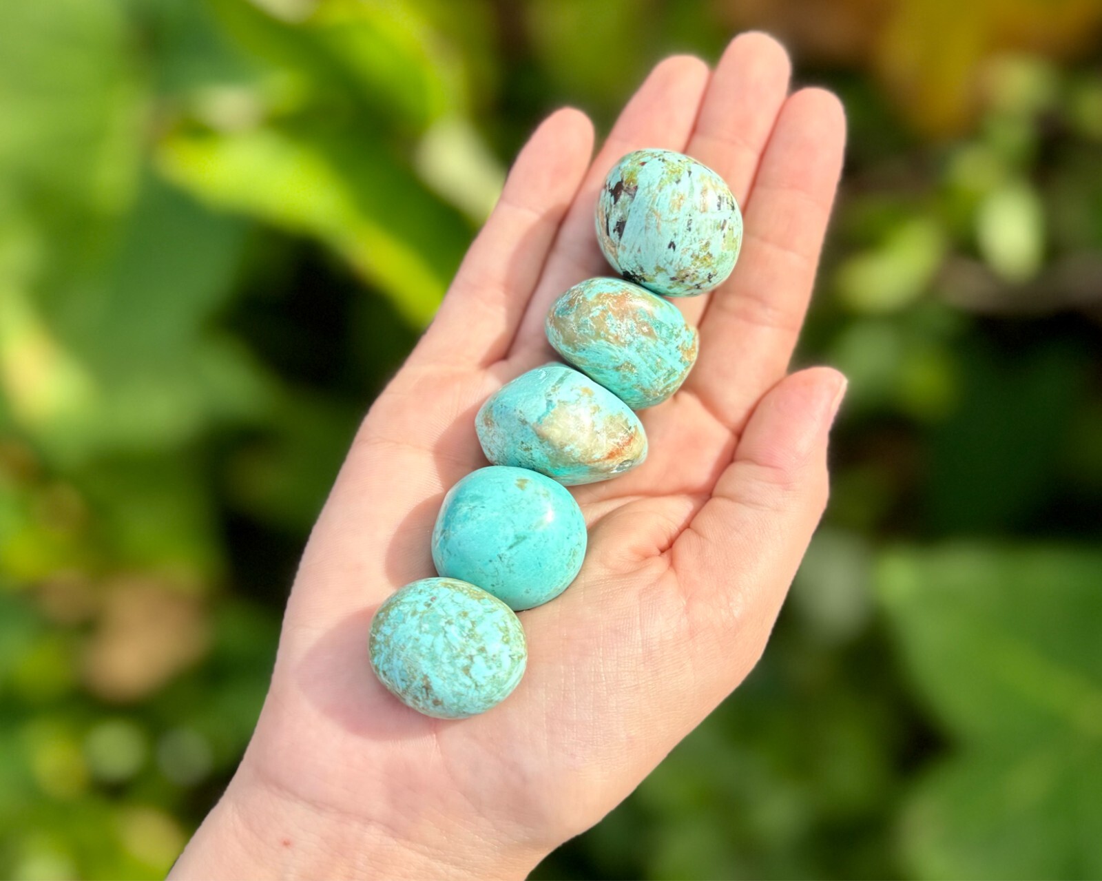 Peruvian Turquoise Tumbled Stones Wholesale Lots (Natural Turquoise Crystals)