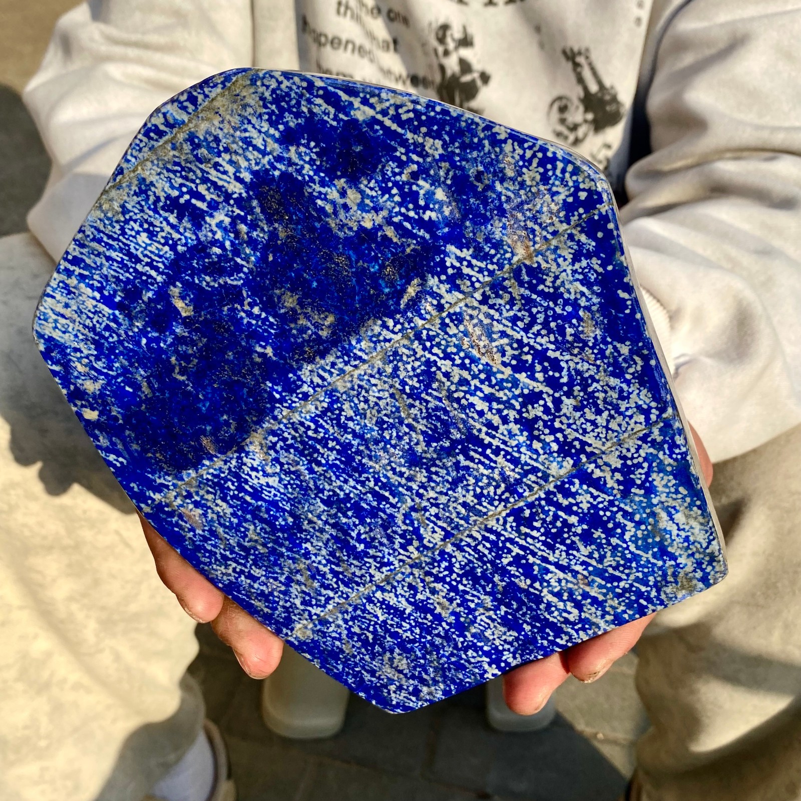 4.1LB Natural Stone Lapis Lazuli Freeform Polished Crystal Mineral Specimen
