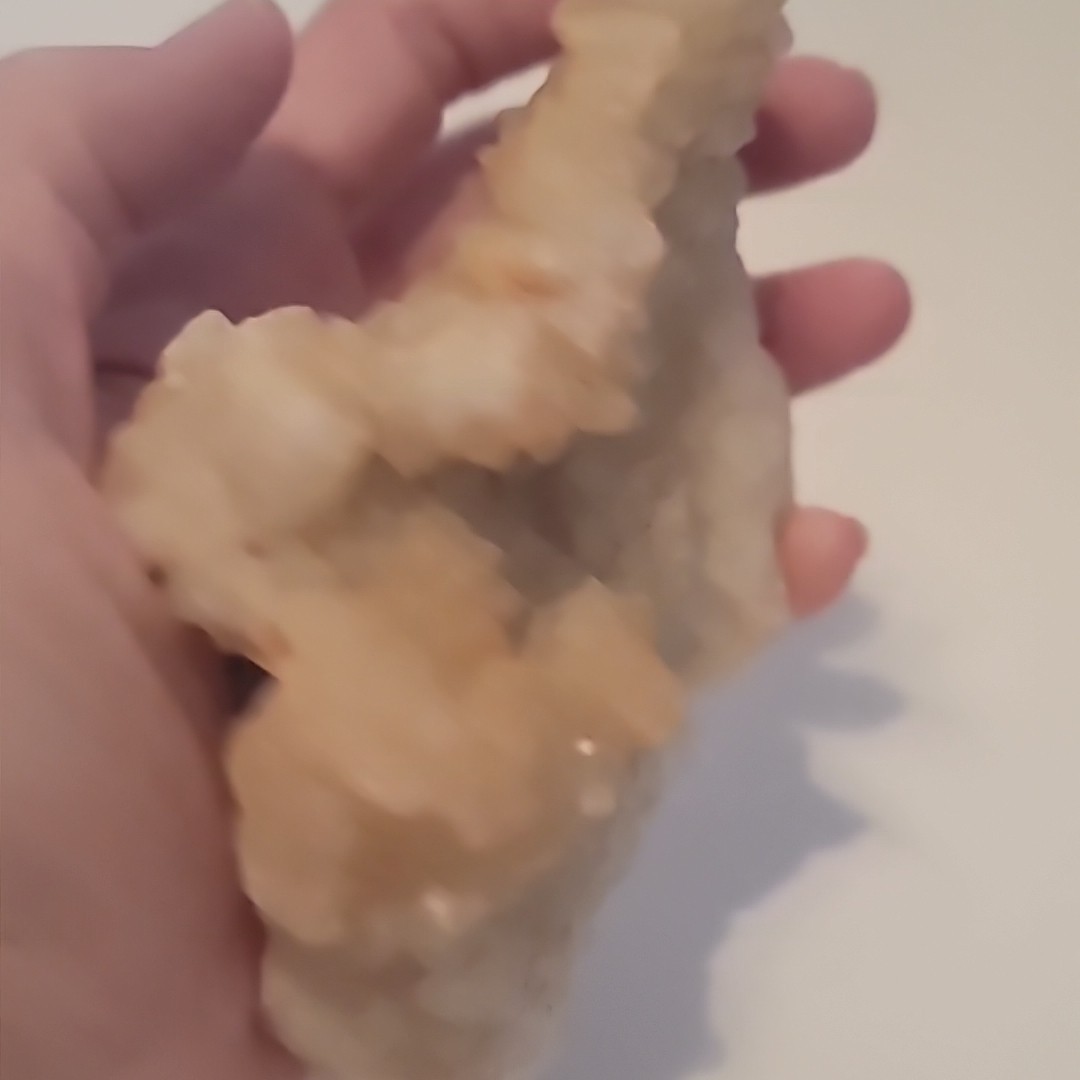 Calcite Crystal Cluster Specimen White Quartz 5.25″ x 4″ Natural Display Peice