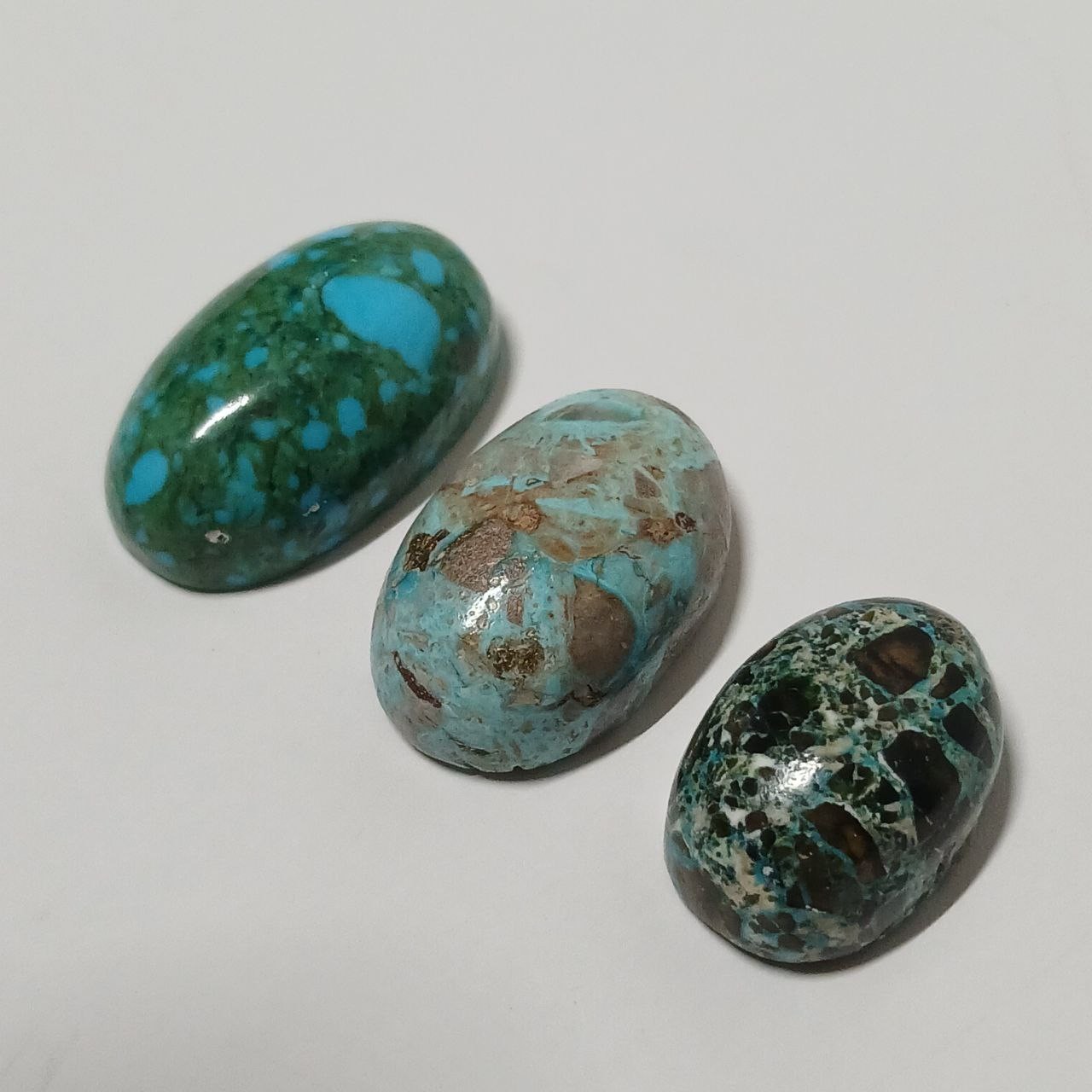 Vibrant turquoise stone with blue-green patterns from Mexico, China, Egypt