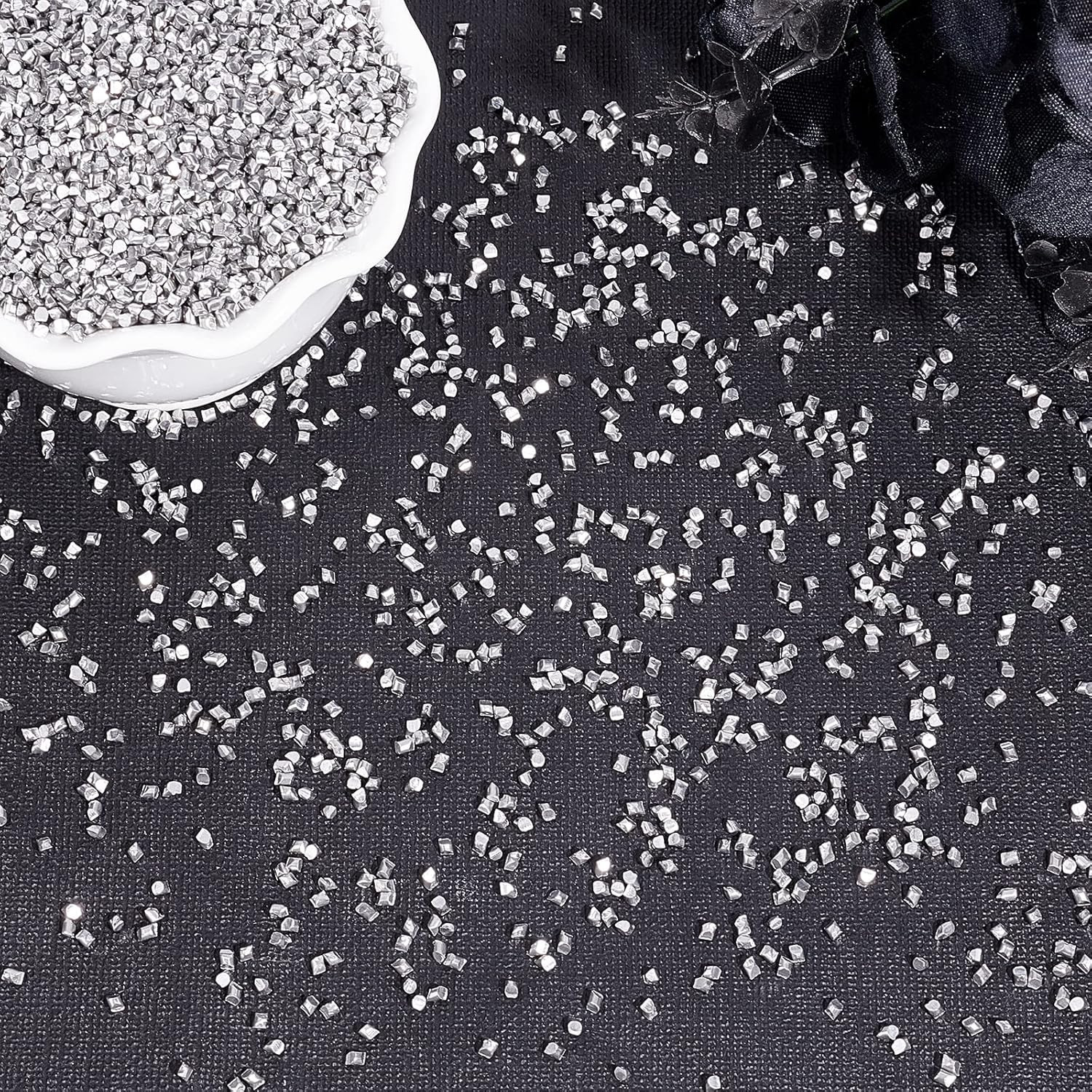 300G Aluminum Metal Shavings Orgone Platinum Metal Small Lumps Sample for Art Ex
