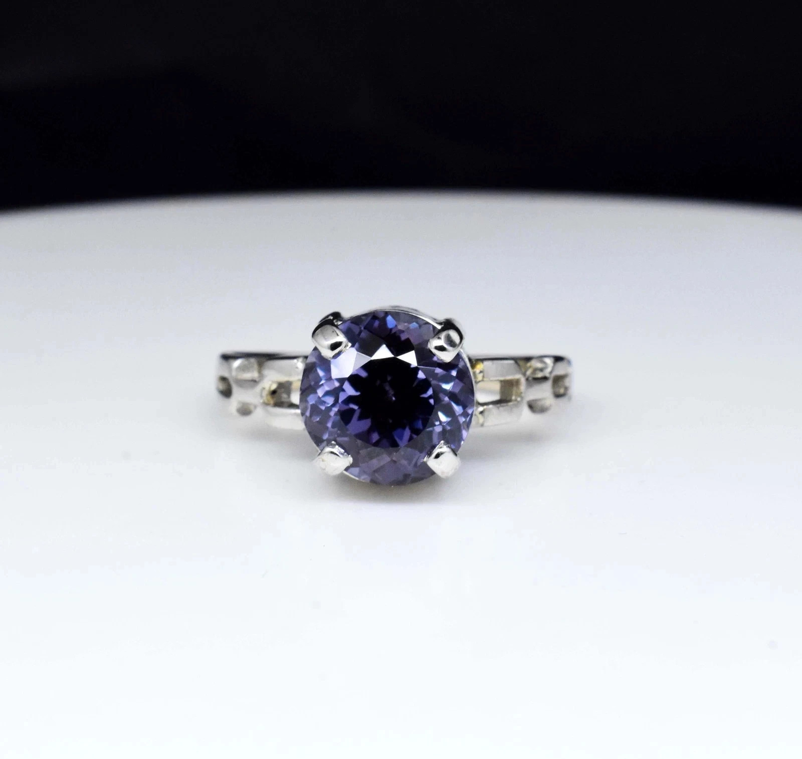 8 Ct Natural Color Change Alexandrite certified Ring 925 Sterling Silver
