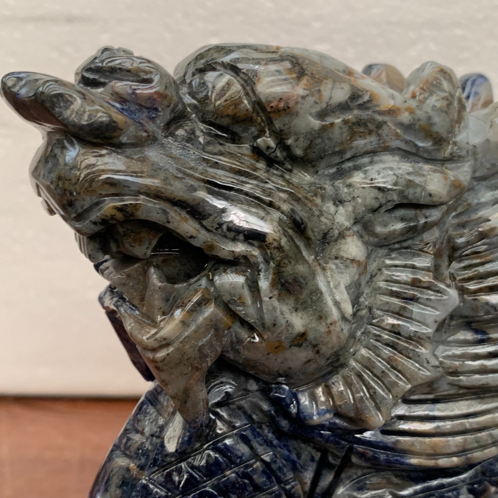 2.7LB-3.5LB Natural Hand Carved sodalite Quartz dragon Crystal Reiki Healing 1PC
