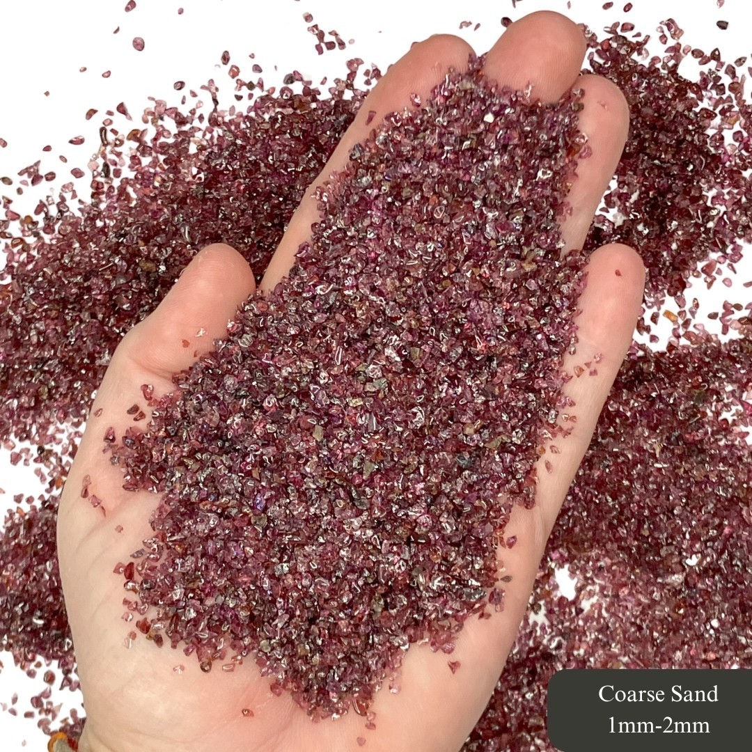 Crushed Dark Red Garnet Sand, 3 Sand Sizes for Inlay, Sand & Memorial Jewelry