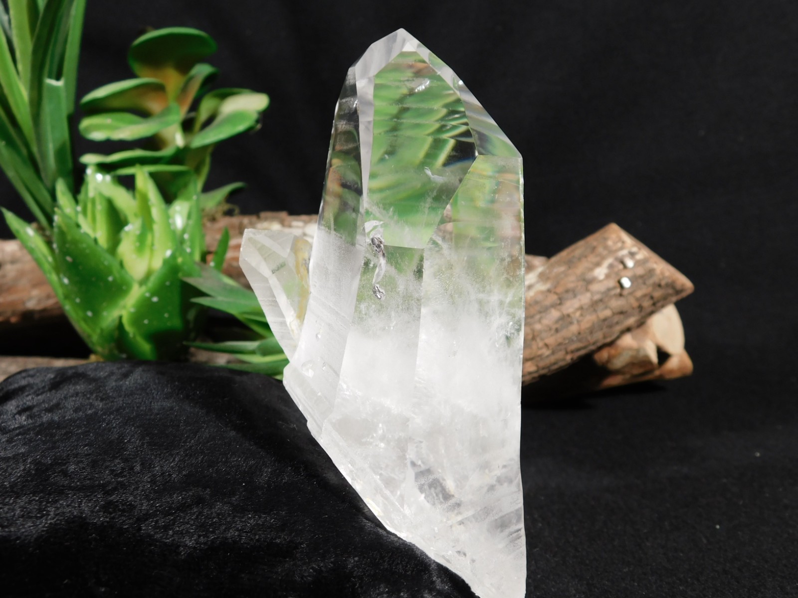 Larger! Translucent LEMURIAN Quartz Crystal TWIN From Brazil 335gr