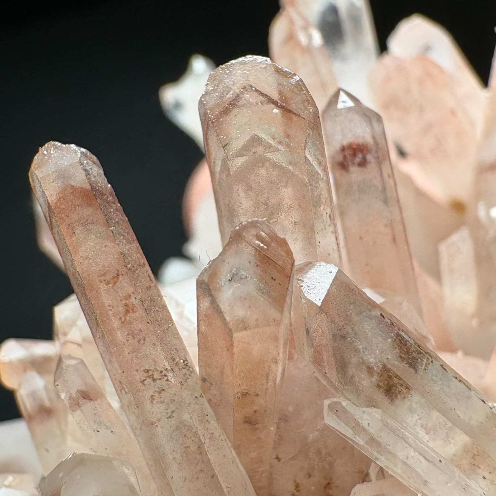 Natural Quartz Pyramid Inclusion Cluster Rare Specimen Raw Mineral Crystal Heal
