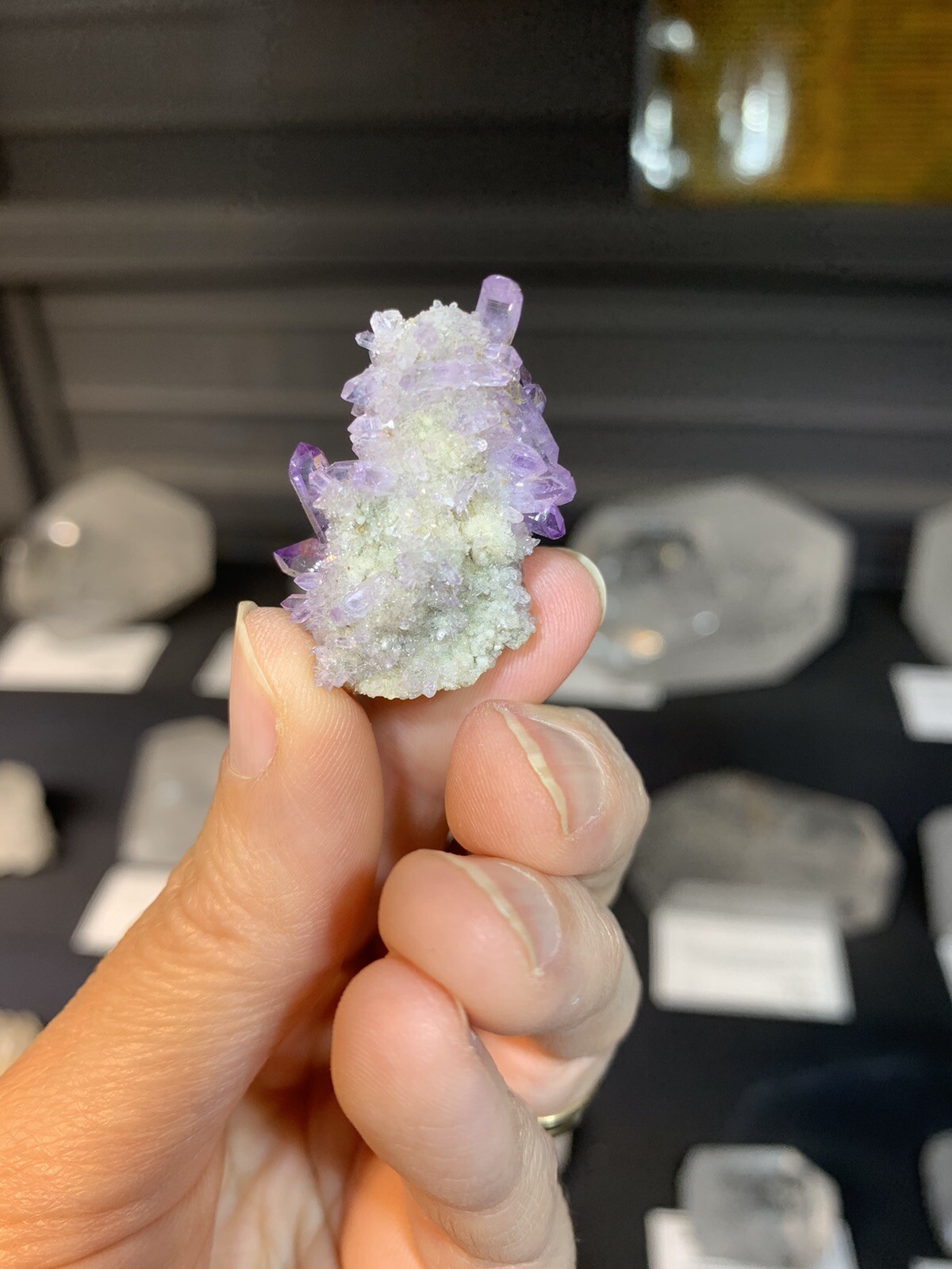 Vintage Mini Purple Lilac Amethyst Crystal Cluster, Veracruz Mexico