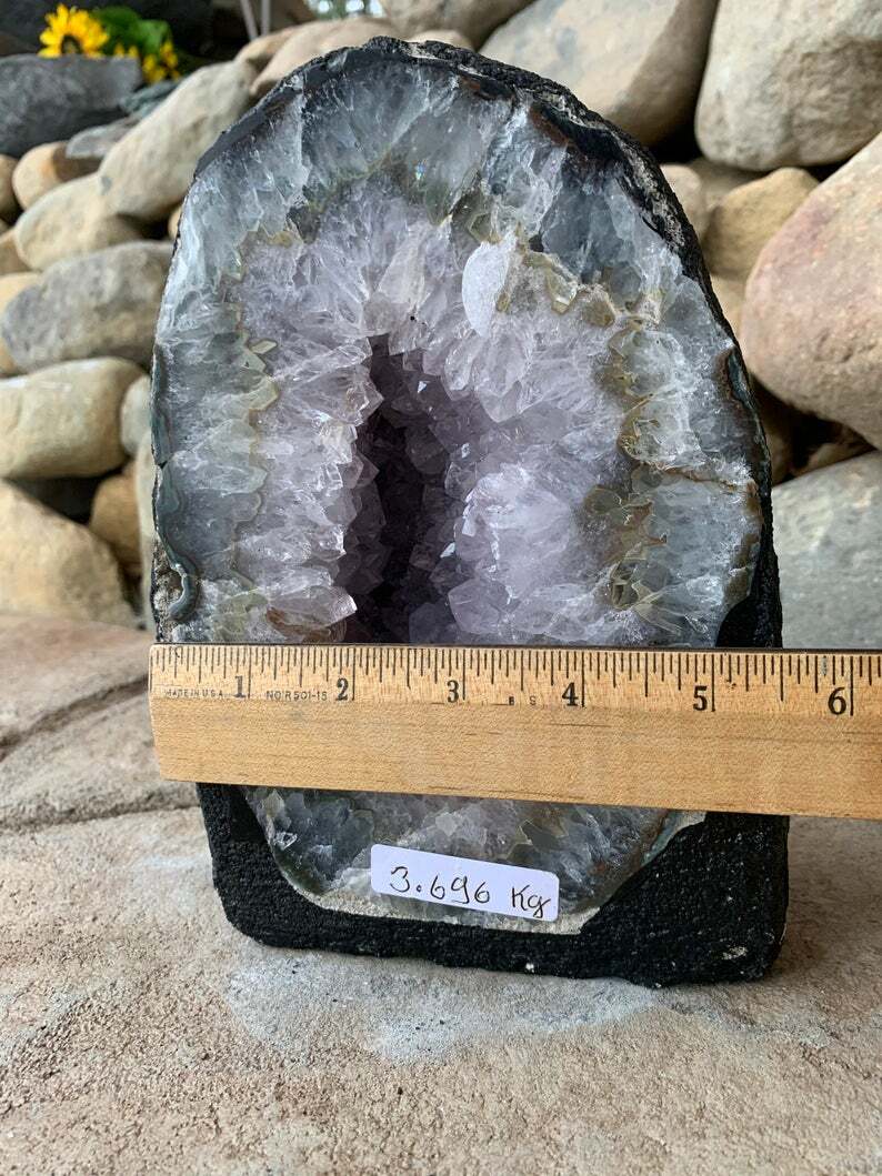 SALE! 8.12 lb BIG Amethyst Geode,Cathedral Crystal Cluster,Amethyst Uruguay