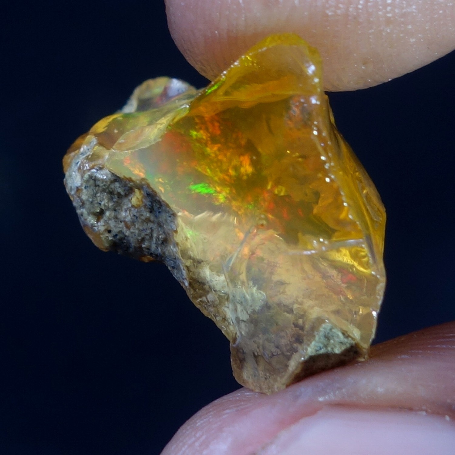 Natural Ethiopian Loose Rough Raw Opal Gemstone Multi Fire Oil Rough 16.00 Carat