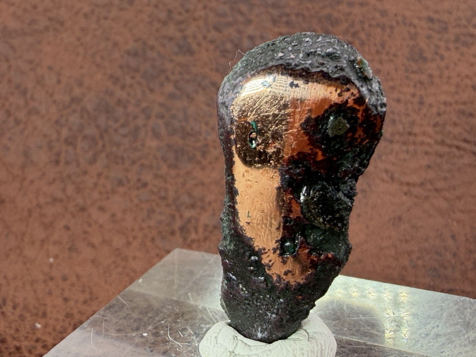 Natural Oxidized Green Glacial Float Copper with Buffed Finish, Michigan 24.9g
