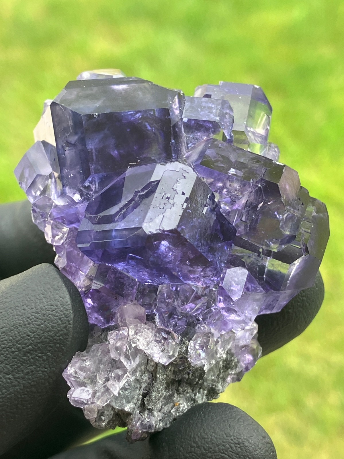 “Tanzanite” Fluorite gemmy lustrous large crystals XiaYang Mine Fujian China