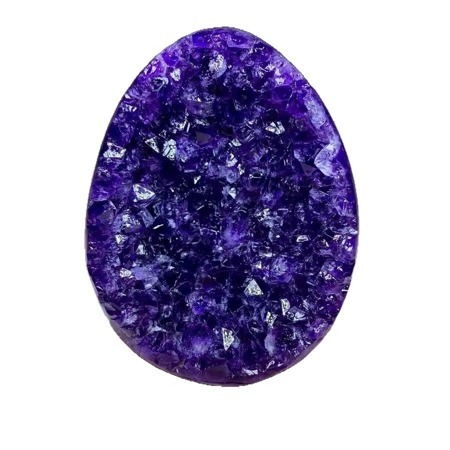 Natural Uruguay Amethyst Geode Egg Crystal Cluster Home Decoration