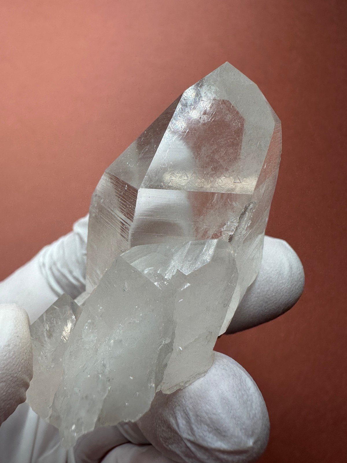 Dozens of Record Keepers__Clear Rare Arkansas Quartz Crystal Cluster