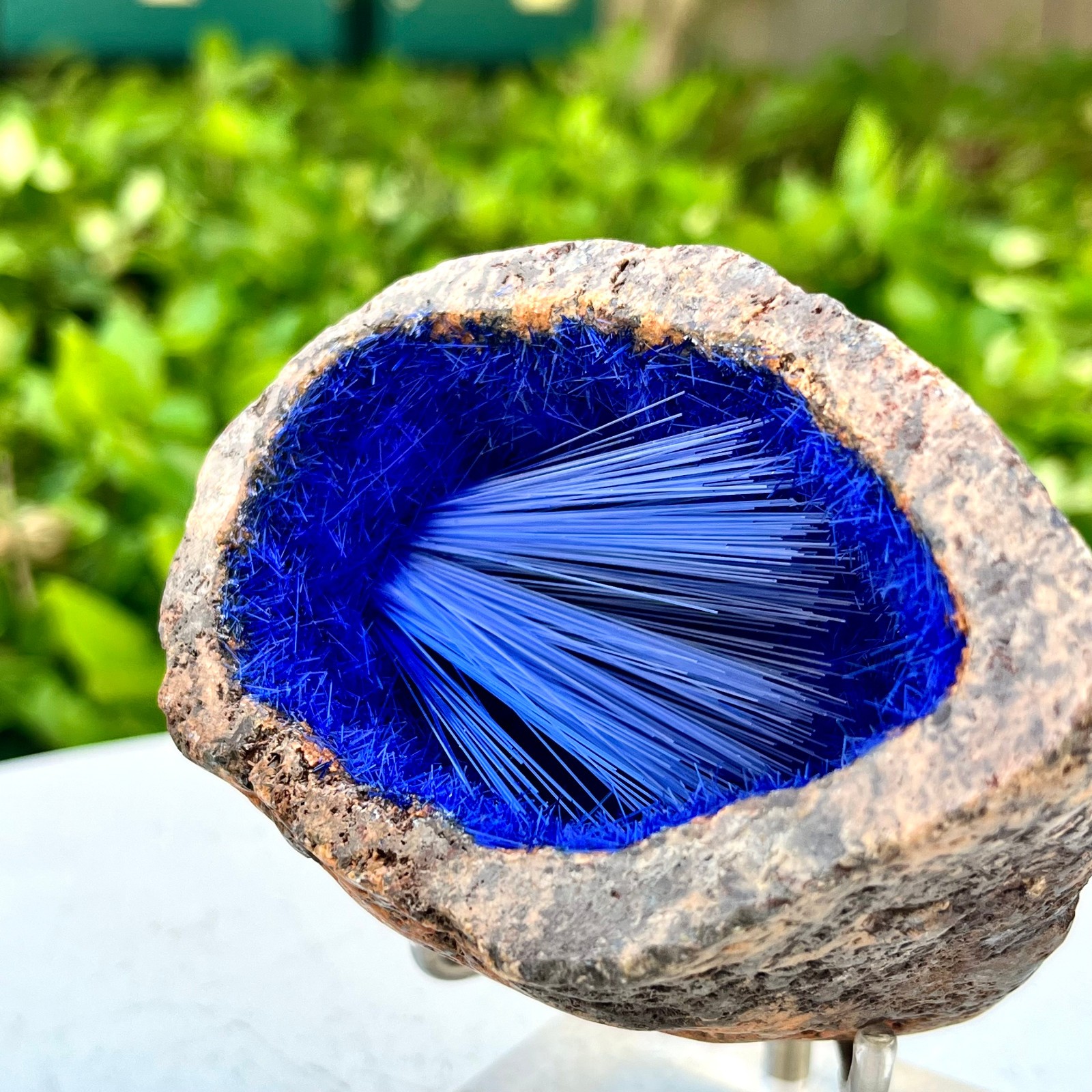 451G Blue Natural Goethite Crystal Quartz Energy Ore Healing Mineral Specimen