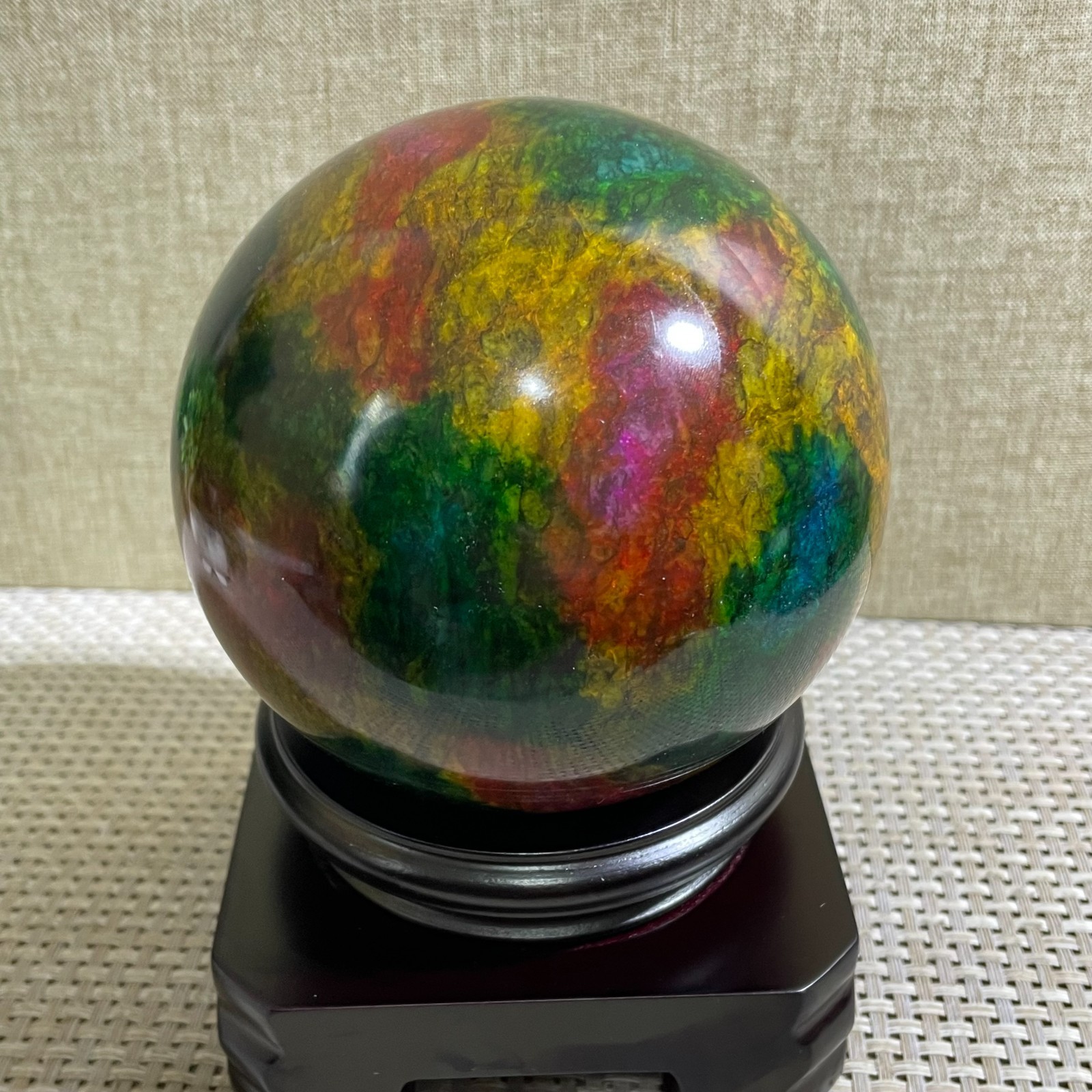 1500g Seven Colors Jade” sphere specimen -Taiwan China