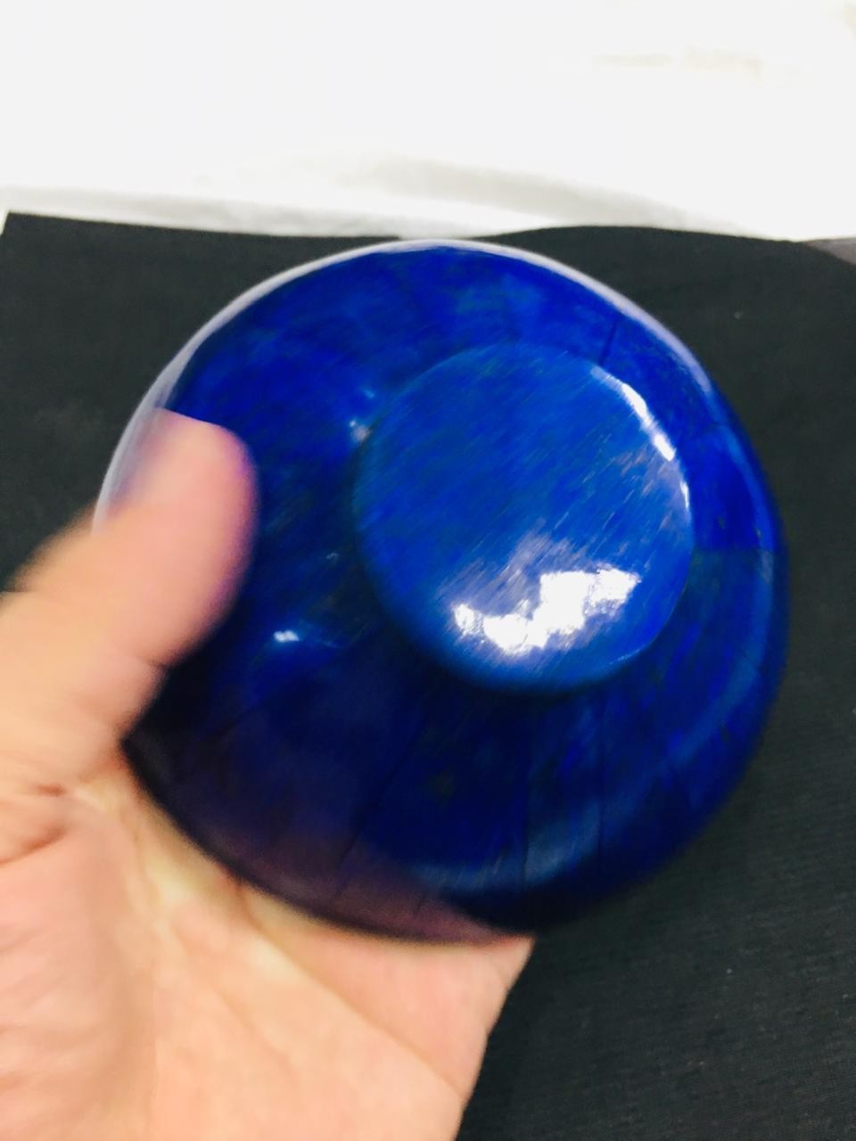 Handmade Beautiful Lapis Lazuli Bowl 5inch Royal Blue Top Quality Natural Stone