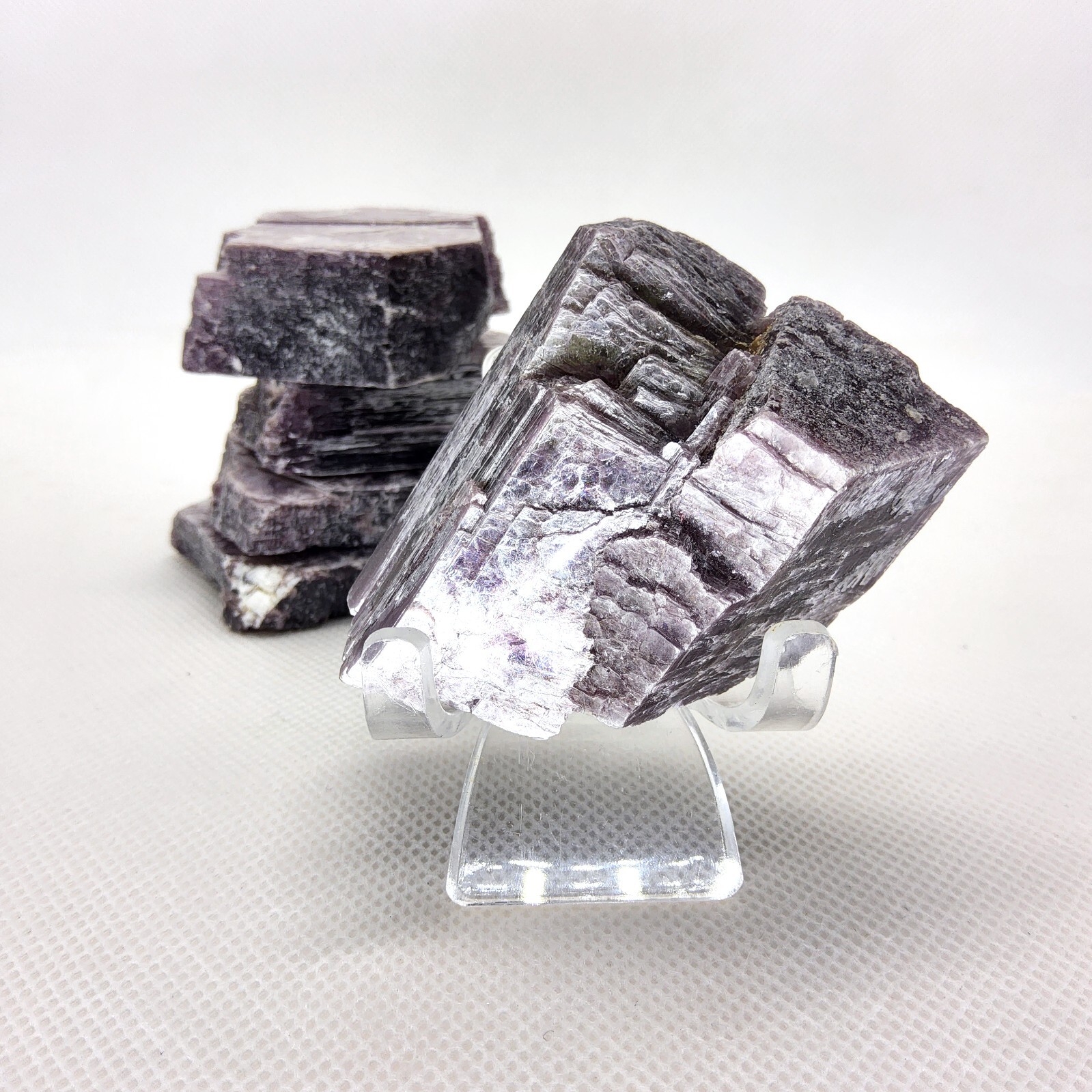 Lepidolite, mica, 5 pieces, lot, specimen, display, mineral, purple, #R-5515