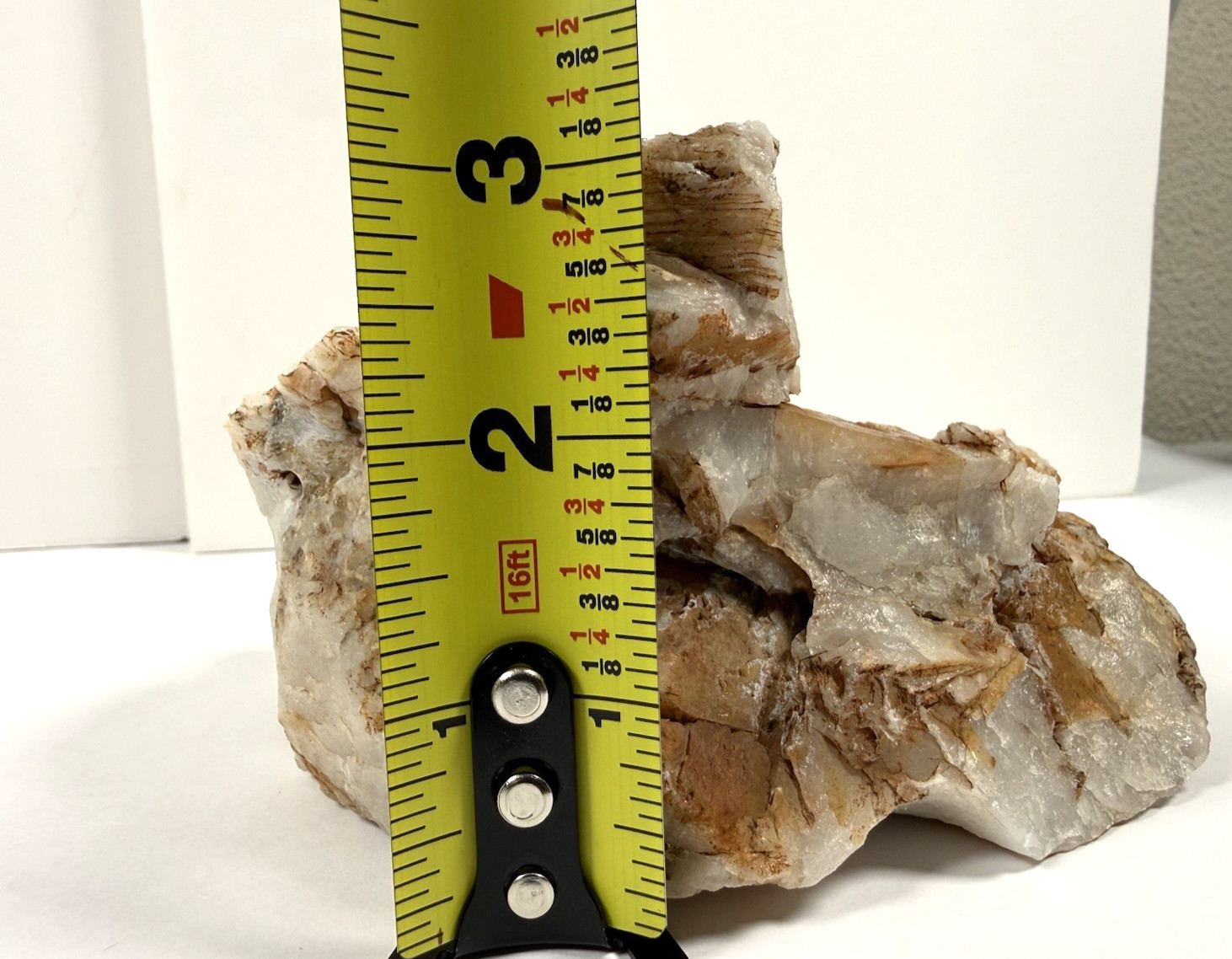 Natural Quartz Crystal Specimen Bladed Formation Iron Staining 1.9 Lbs