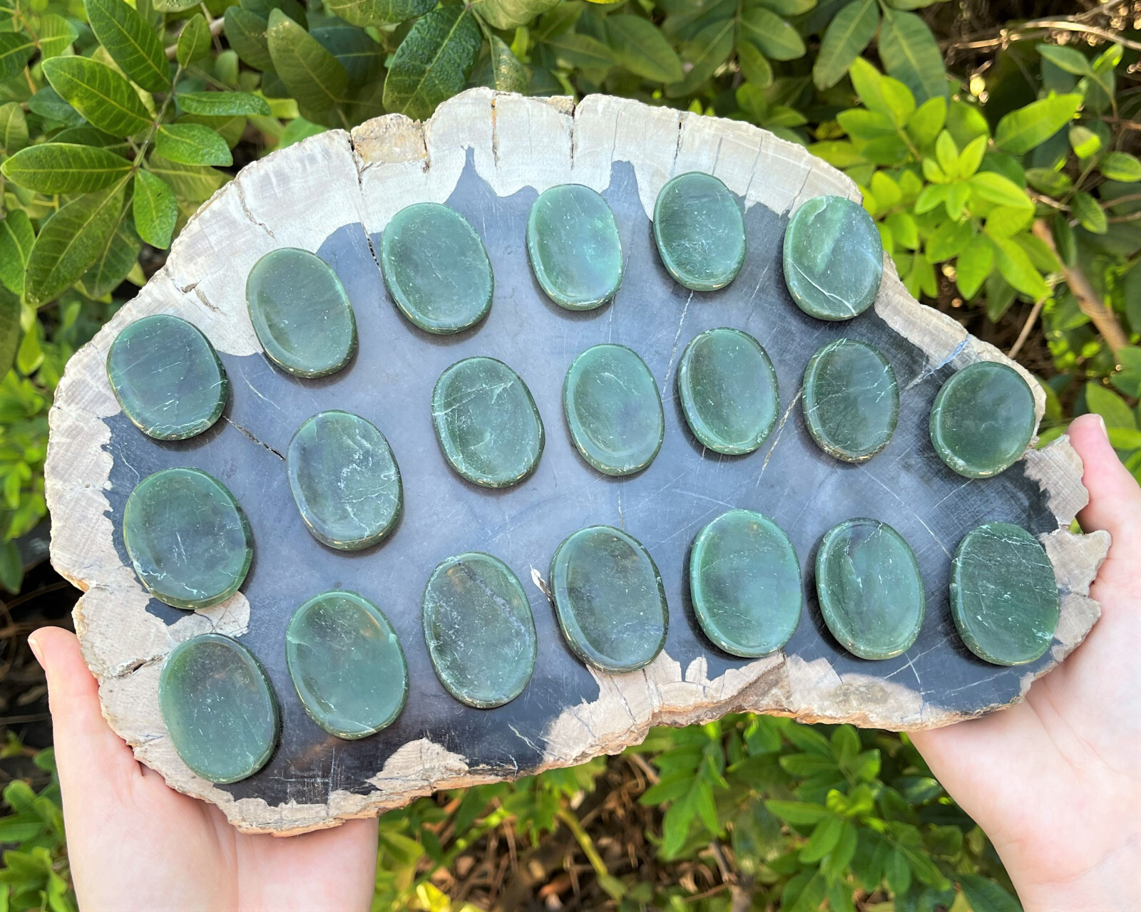 Bloodstone Worry Stone (Smooth Polished Pocket Stone, Bloodstone Palm Stone)