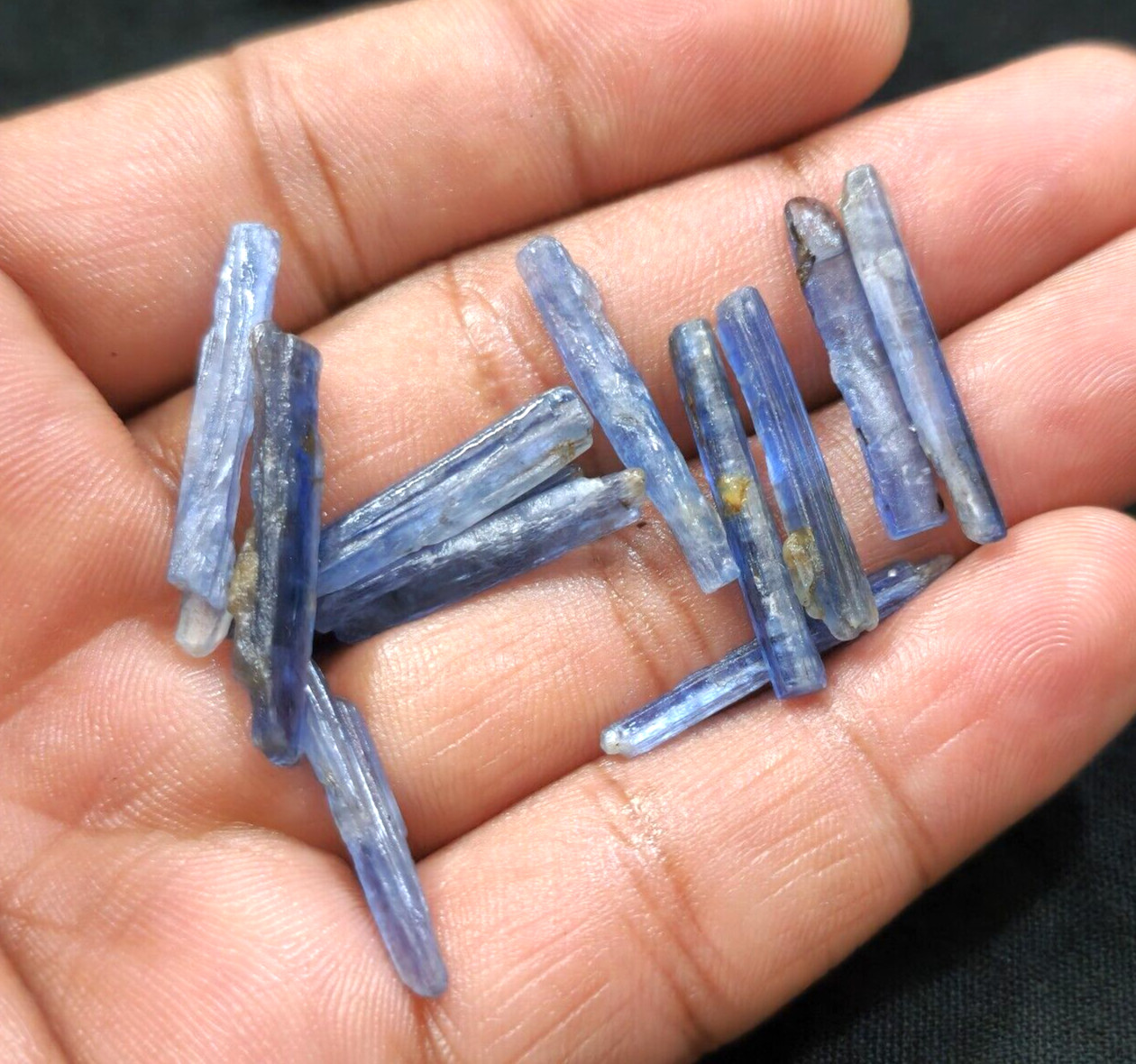 Ultimate Blue Kyanite Rough Shards 12 Pcs Lot Size 23-28 MM Rare Loose Gemstone
