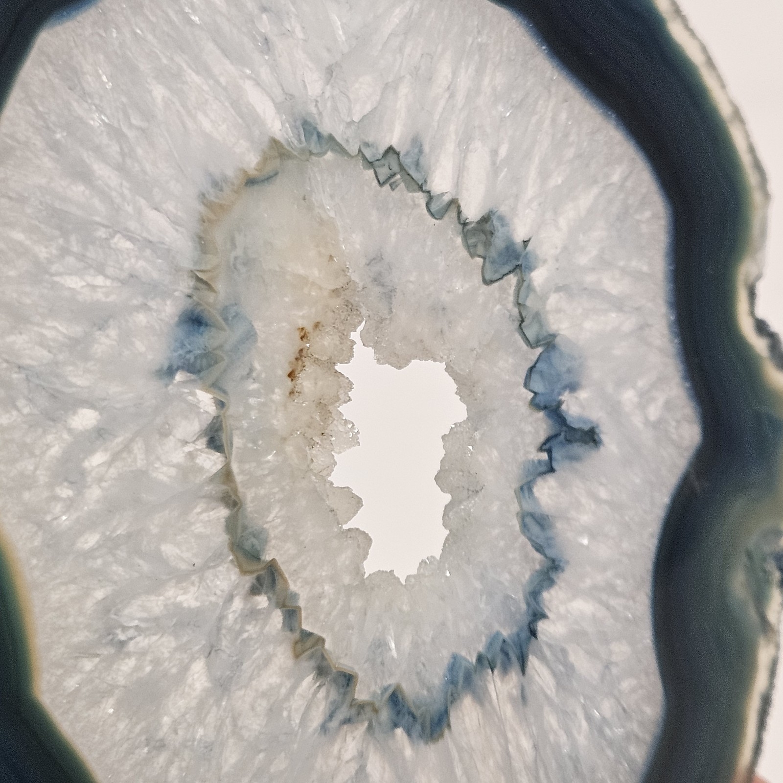 Large Blue Agate Slice 5.25″ GORGEOUS!!!