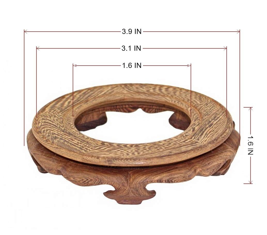 Oriental Asian Solid Wooden Vase Stand Crystal Display Stand for Collectibles…