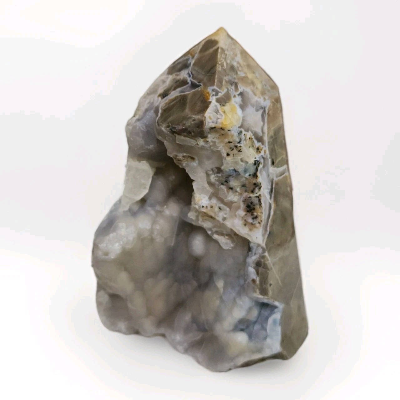 Polished Volcano Agate Tower 3.75″ w UV – USA