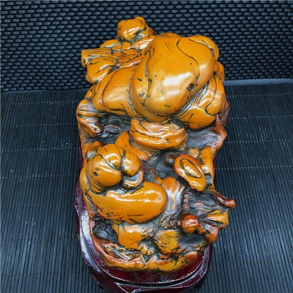 2Kg Unique Natural Ancient Pottery Stone Specimen Healing of Xnjiang,China+stand
