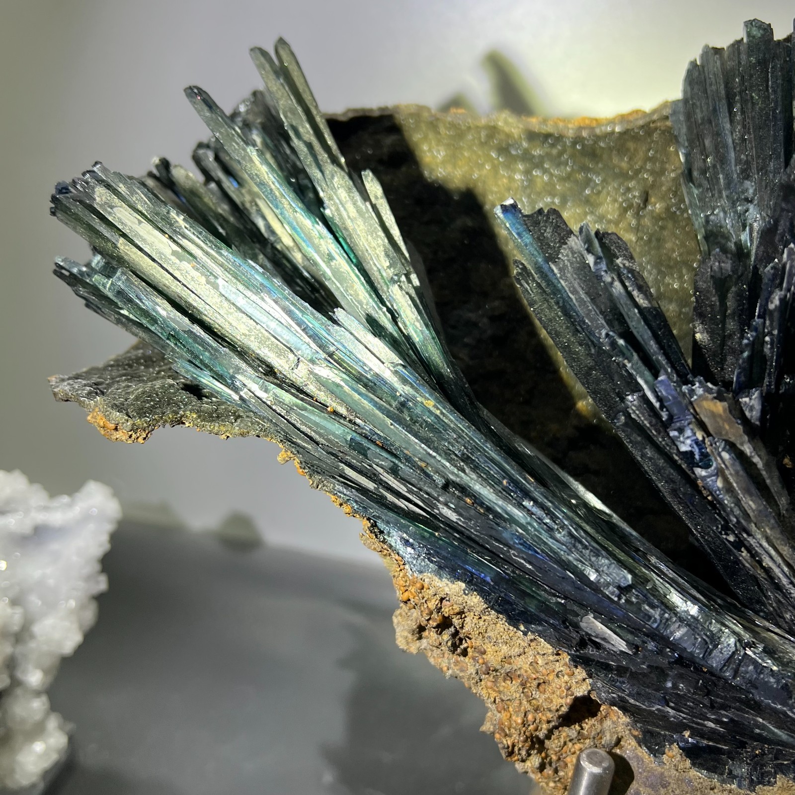 12.78lb Natural Vivianite Rough Quartz Crystal Blue Iron Ore Cluster Specimen