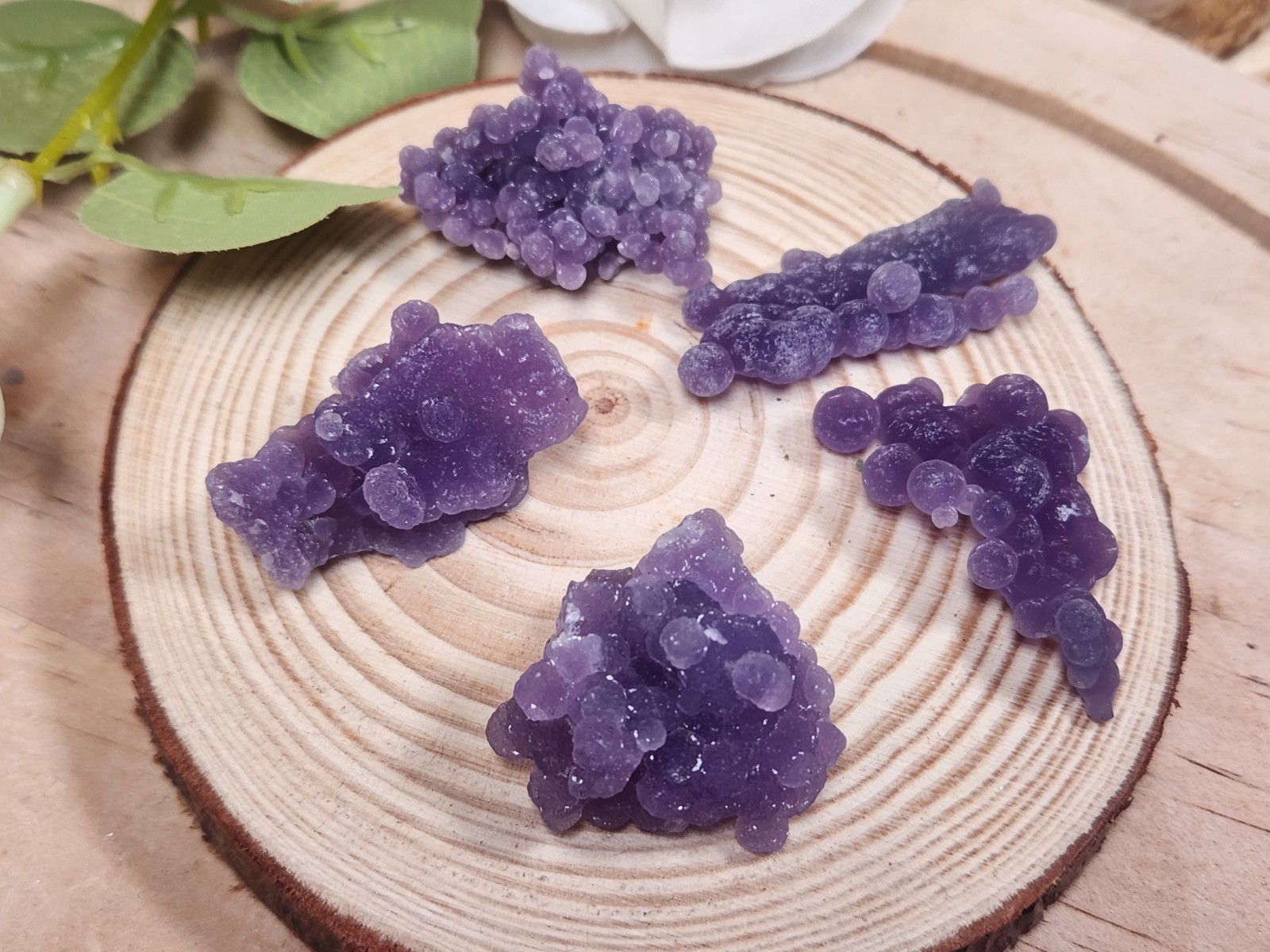 38g Grape Agate Lot West Sulawesi Indonesia Large Botryoidal Grapes 5 Pieces #EL