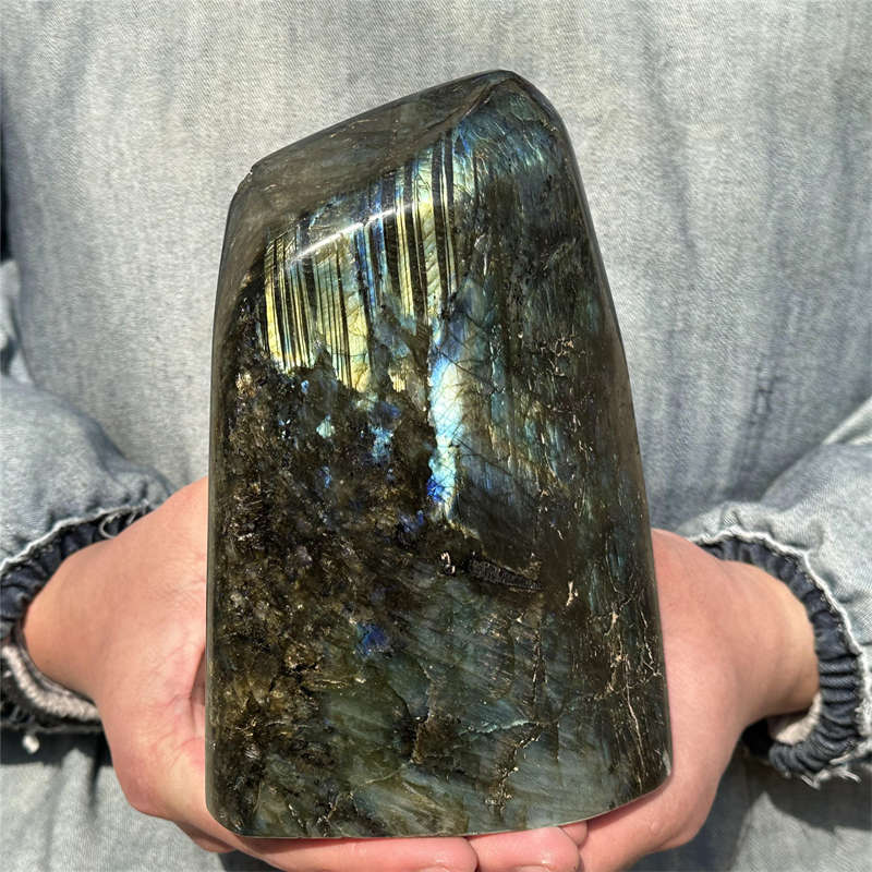1.48kg Natural Labradorite Quartz Crystal Spectrolite Mineral Reiki healing