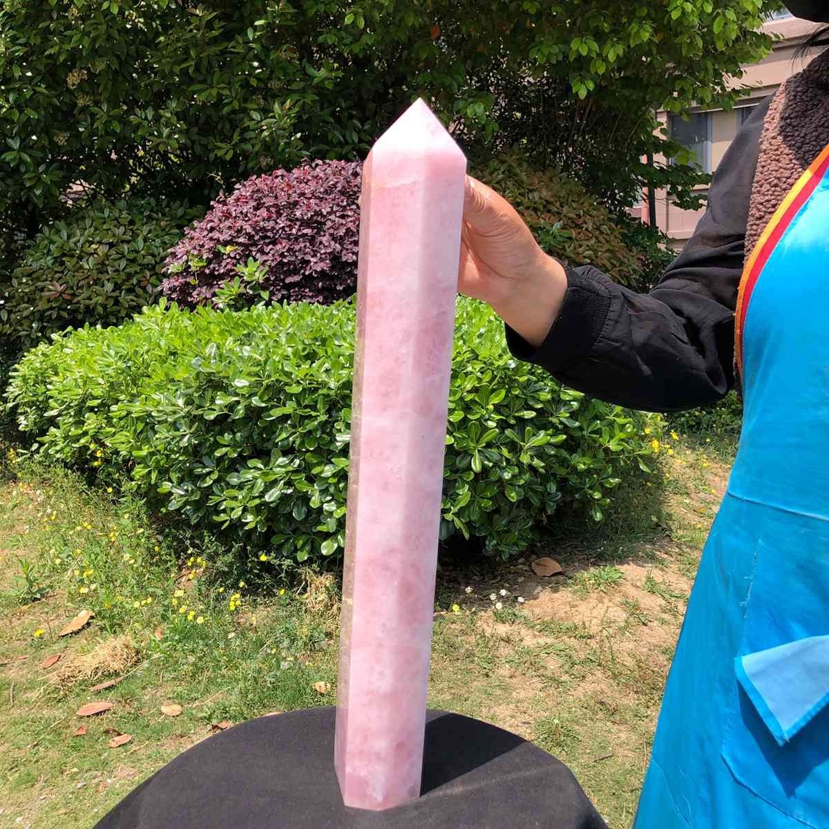 10.09LB Large Natural Powder Crystal Column Wand Obelisk Mineral Healing 5050