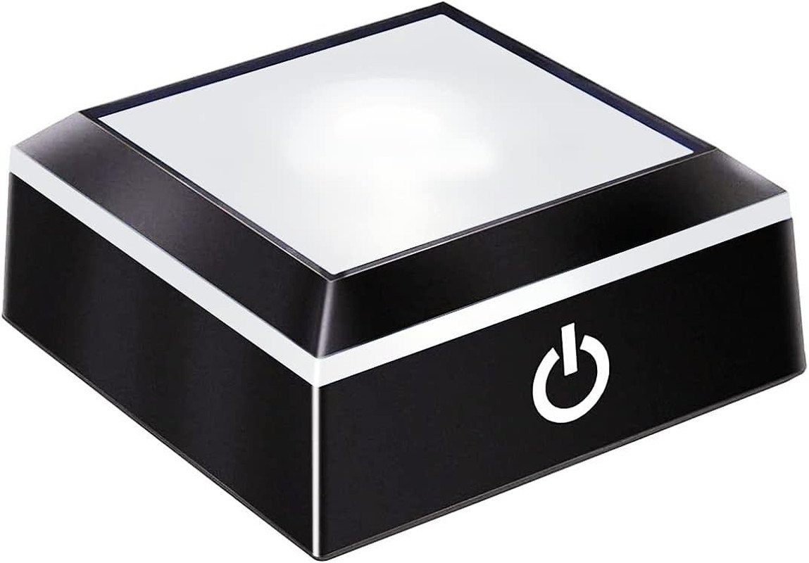 LED Light Base Non-Slip Square Display Stand in a Variety of Colors,Suitable for