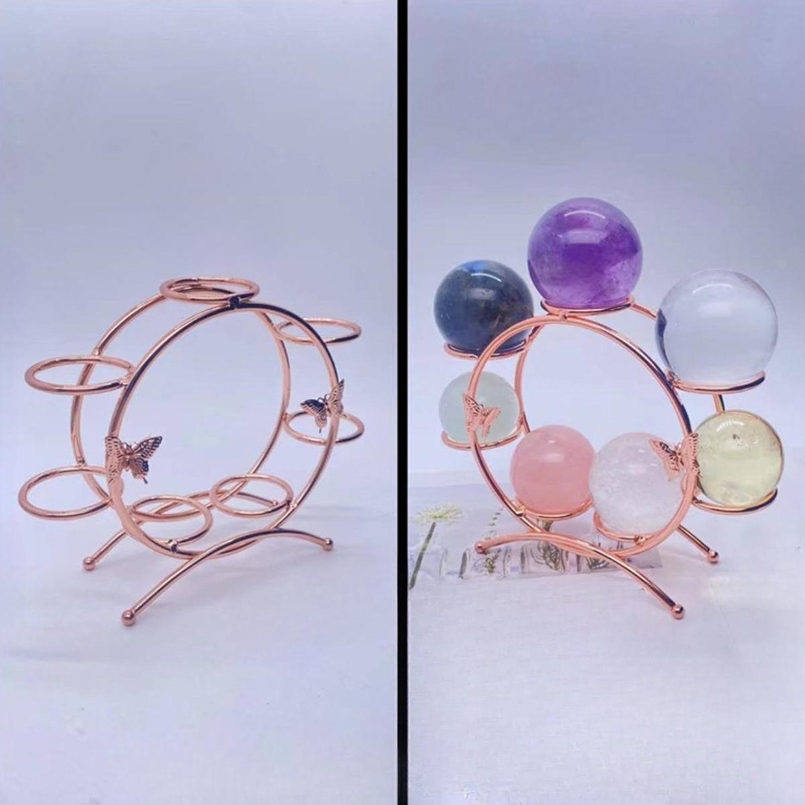 Crystal Ball Rack Sphere Stone Support Holder Ornament Saving Space Display Base