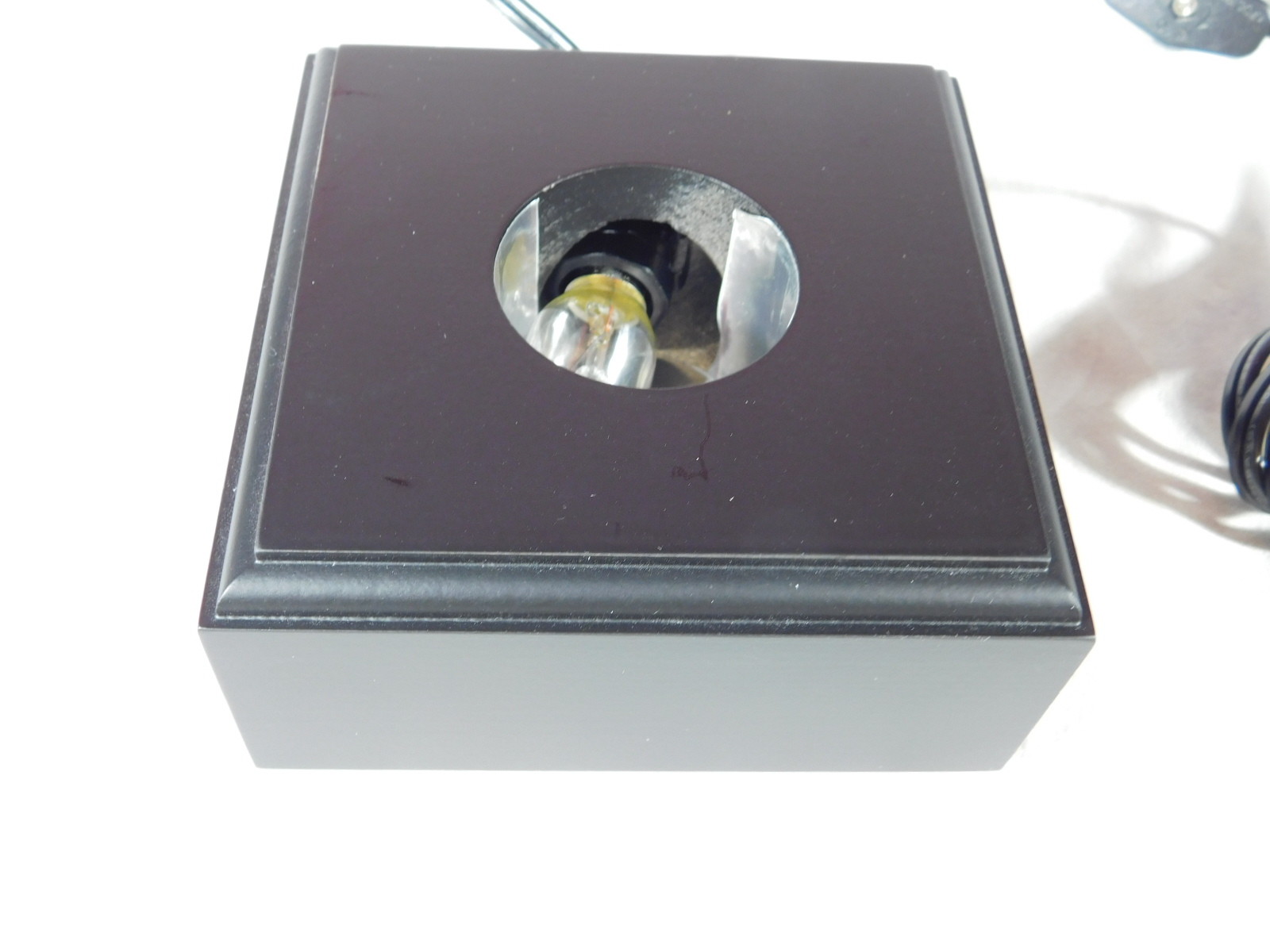 Display Stand LIGHTED Black Square Design Medium Size