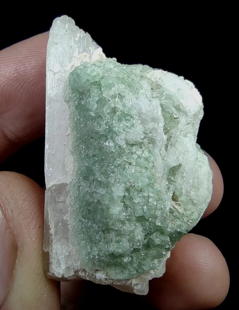 Aesthetic Tourmaline Crystals With Kunzite Crystal From Afghanistan.