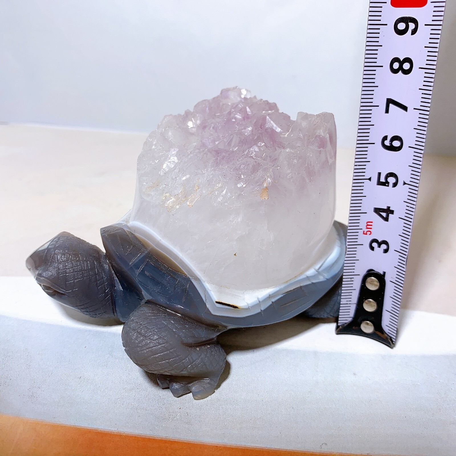 1pc Natural amethyst agate turtle Crystal turtle carving healing Home decora