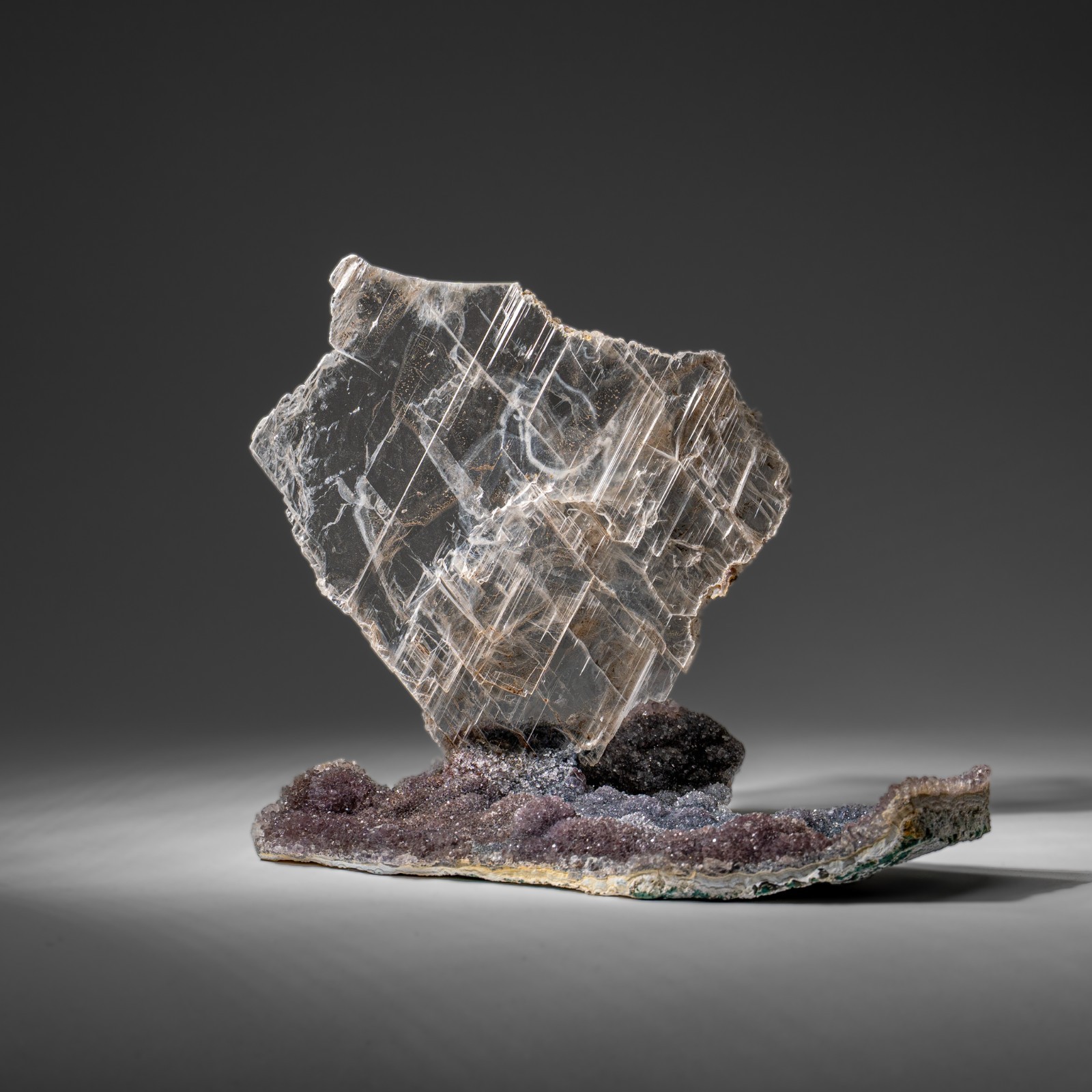 Gypsum Var. Selenite on Matrix from Rio Grande do Sul, Brazil (2.4 lbs)