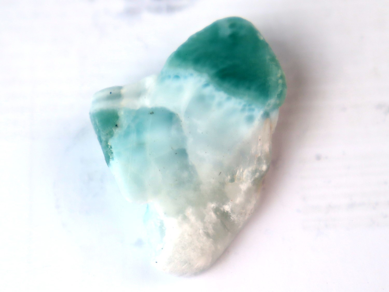 Lovely Natural Green Blue Larimar Slab Slice Specimen 36mm 12.3g
