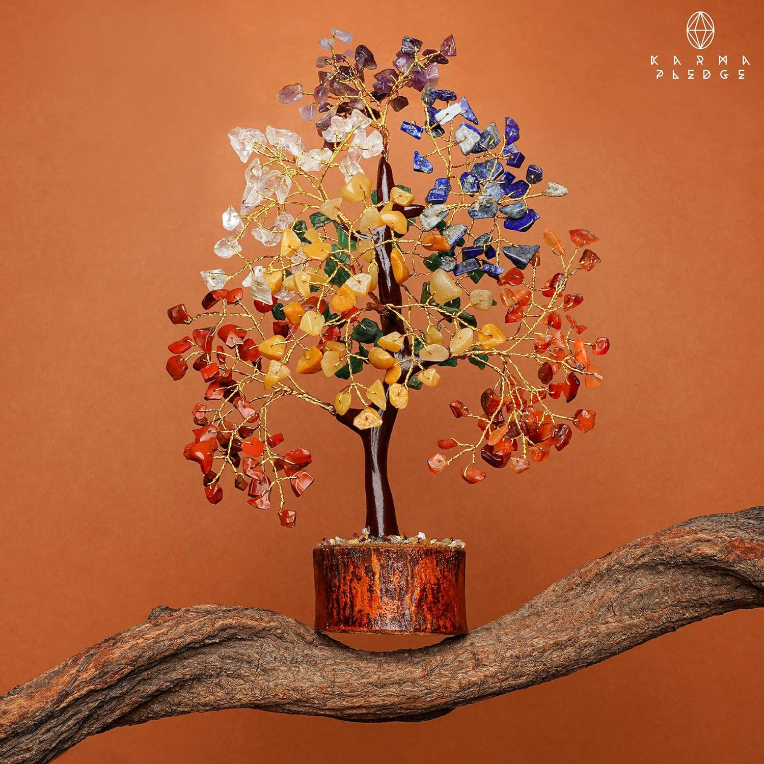 Crystal Tree of Life, 7 Chakra Healing Tree, Handmade Bonsai for Positive Energy