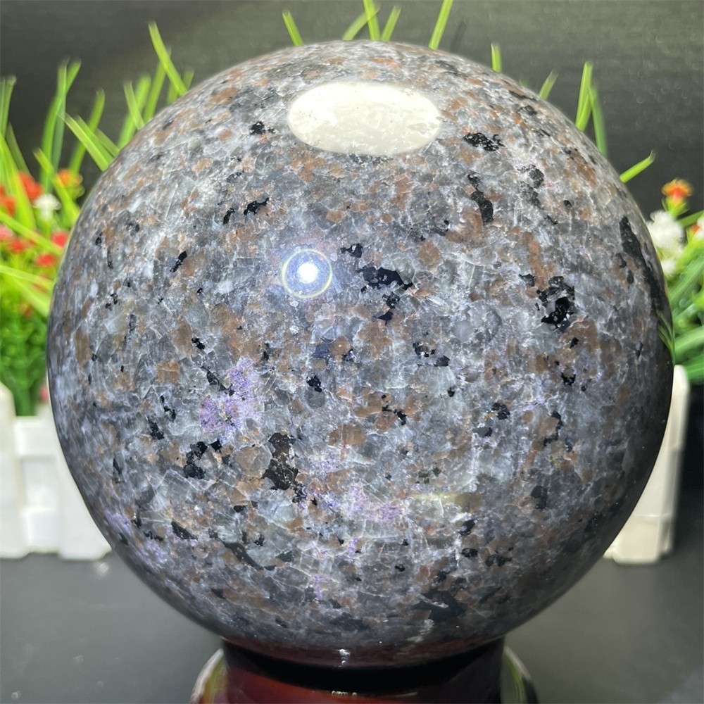 8.6LB 5.1″ Natural Yooperlite Sphere Ball Crystal Mineral UV Reiki Healing