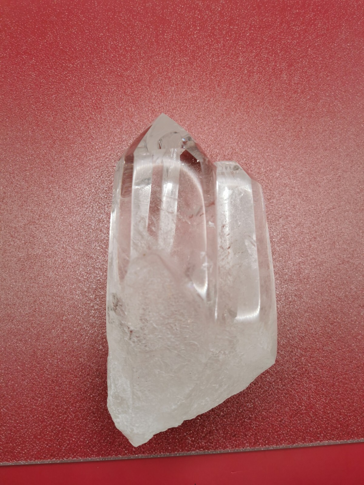 Natural Clear Quartz Double Point Obelisk Crystal With Custom Light Stand 2+LB