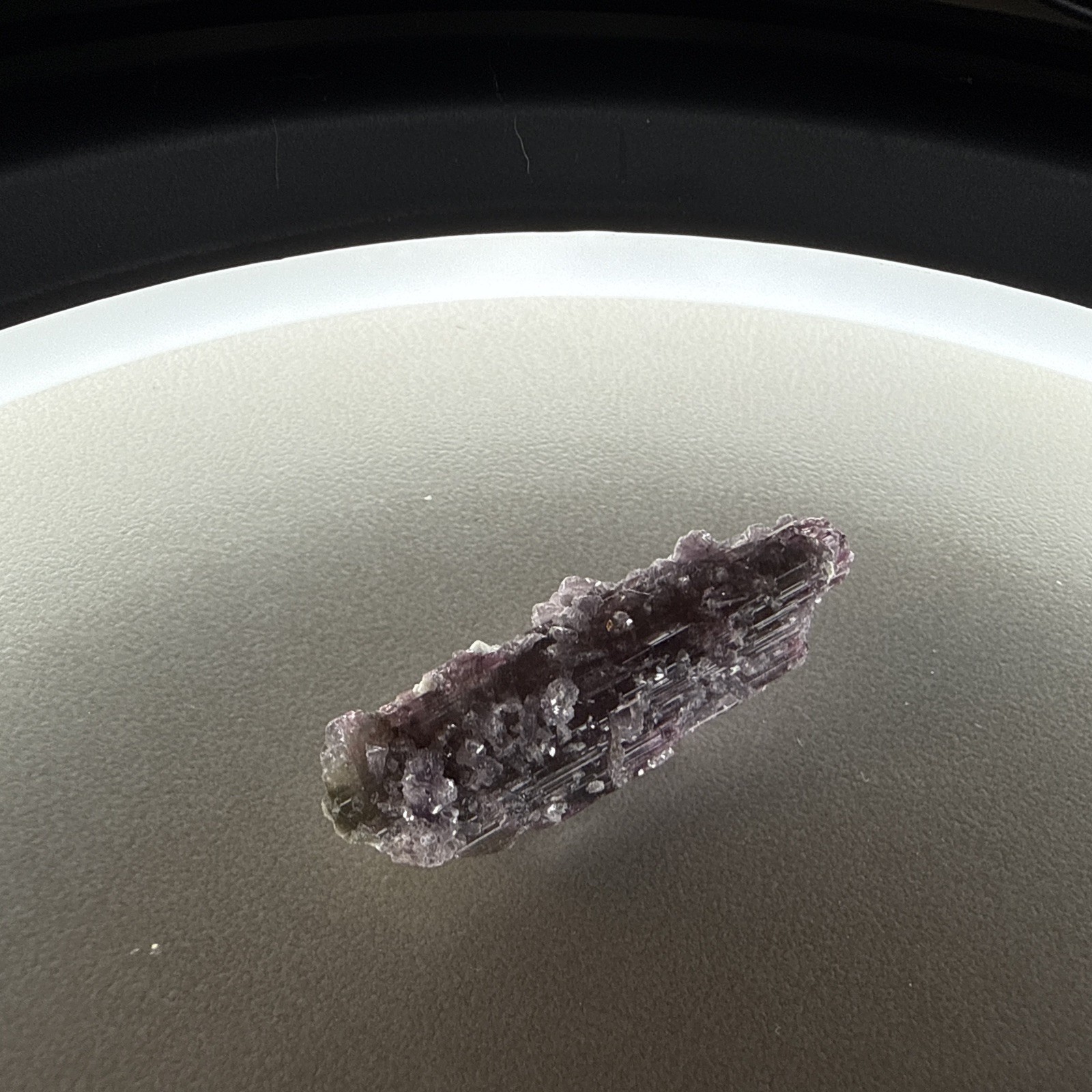 Purple Tourmaline w Lilac Lepidolite, Minas Gerais, Brazil, 12.5gr (Pseudomorph?