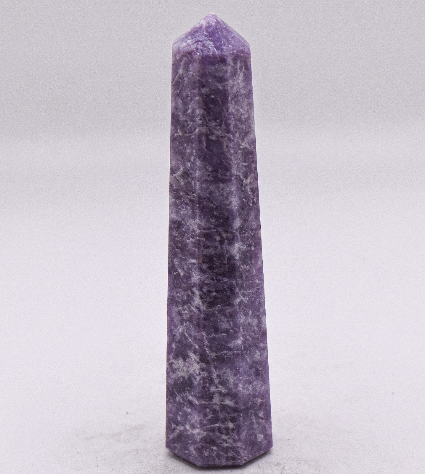 4.5″ Purple Lilac Lepidolite Obelisk Polished Natural Gemstone Mineral – Brazil
