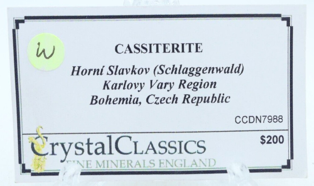 Cassiterite, Bohemia, Czech Republic, Thumbnail Sized Specimen CM1022