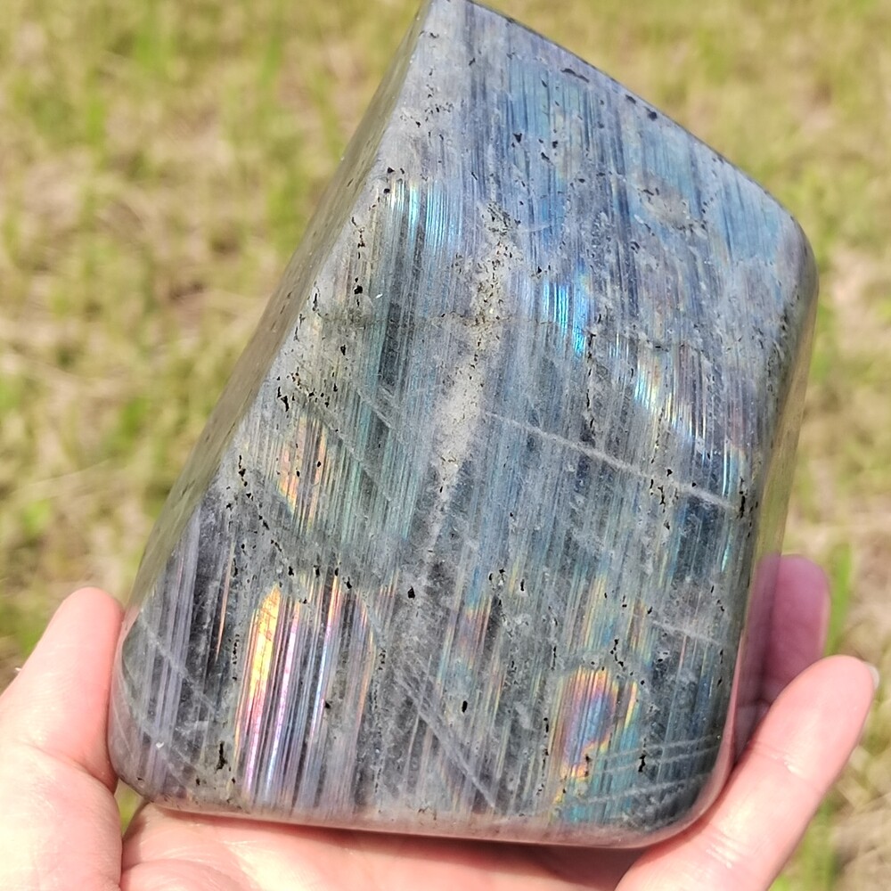 AAA+Natural Labradorite Quartz Crystal Spectrolite Mineral Specimen Healing 782g